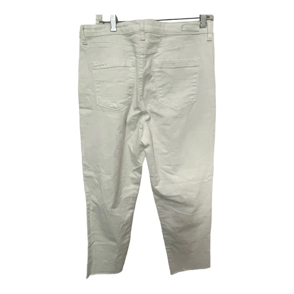 BLANK NYC Madison Cropped Raw Hem White Jeans Size 32 - Picture 3 of 5
